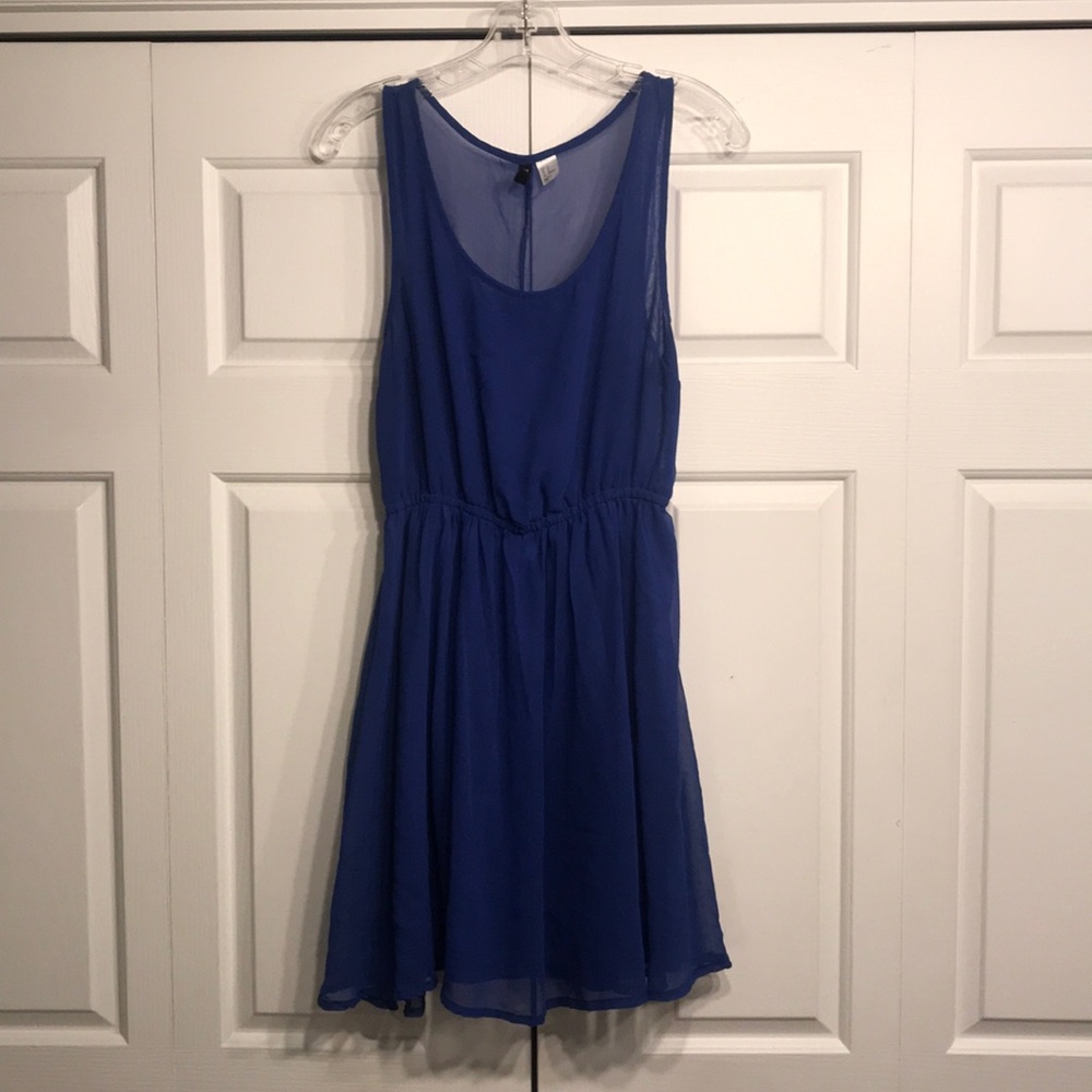 Divided Royal Blue Skater Dress